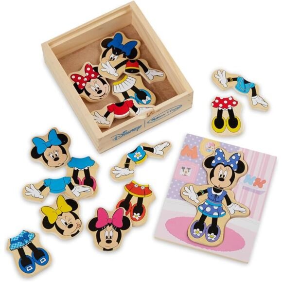Disney Minnie Mouse Mix and Match Dress-Up Wooden Play Set (18 pcs)-Minnie Mouse - Picture 4 of 7